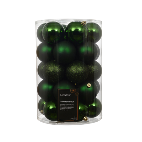 Sfera Vetro D3,5cm 16pz Mix Lucido E Opaco Pine Green