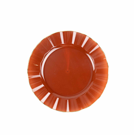 Piatto D19cm Plastica Riutilizzabile 6pz Ambra
