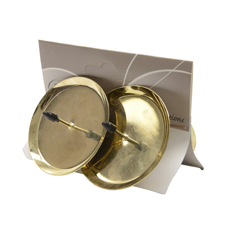 Portacandela Metal D6xh6cm Light Gold 2pz