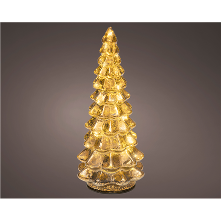 Albero Vetro H21cm D10cm A Batteria Interno Brown/warm White