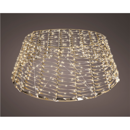 Copribase Albero Metal D58cm H 28cm 500led Gold/warm White