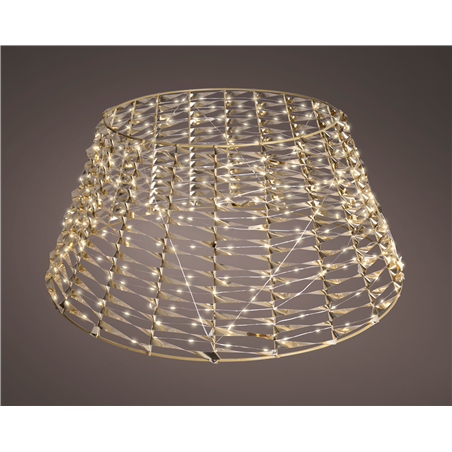 Copribase Albero Metal D72cm H 28cm 500led Gold/warm White