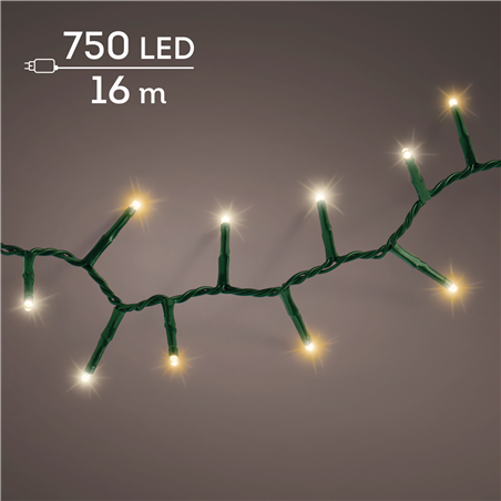 Filo 750led Twinkle Compact 16mt C/tras Ester Green/warm White/classic Warm