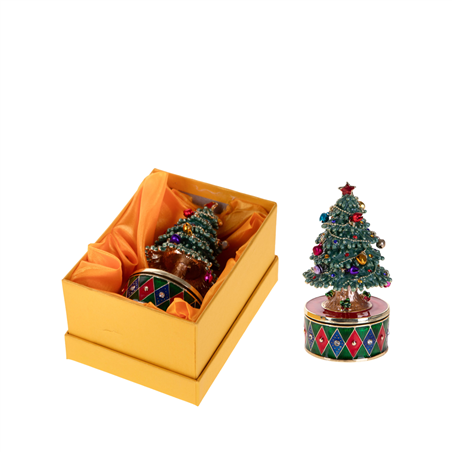 Carillon Miniatura Bijoux H10,5cm Abete Addobbato