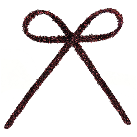 Fiocco Rosso Glitter Con Clip 31cm