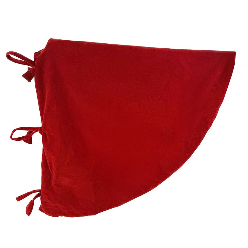 Copribase X Albero Velluto D120cm Rosso Red