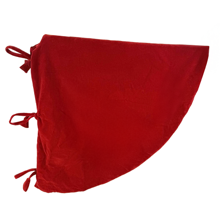 Copribase X Albero Velluto D120cm Rosso Red