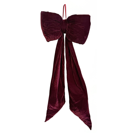 Fiocco Velluto Code Lunghe Burgundy 155cm