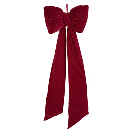 Fiocco Velluto Code Lunghe Puffed 180cm Red