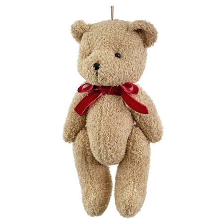 Ornamento Teddy Bear  Fiocco Velluto Rss 36cm