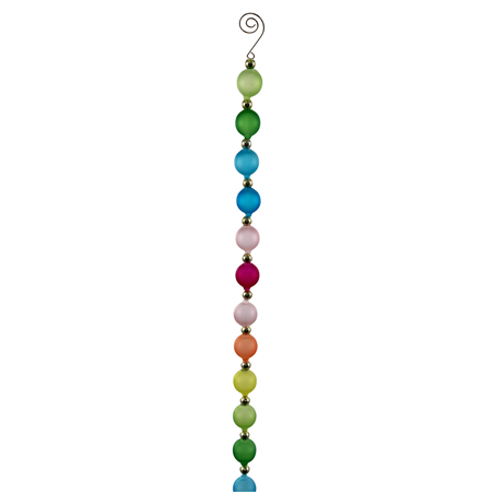 Ghirlanda Sfere Vetro Multicolor Mat 180cm