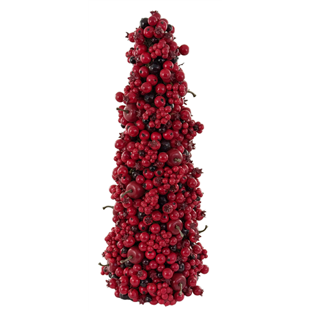 Albero Cono Mixed Berry Red H40cm