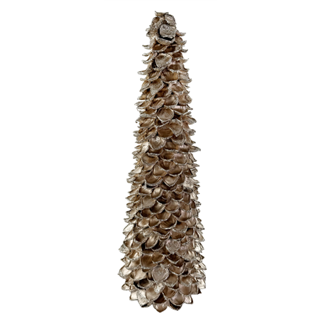Albero Cono Scaglie Di Castagna 46cm Champagne