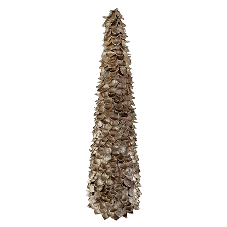 Albero Cono Scaglie Di Castagna 59cm Champagne