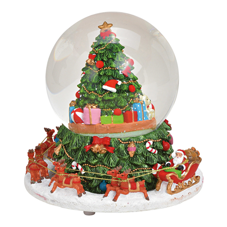 Carillon Boule D16cm H18cm Con Base Slitta Multicolor