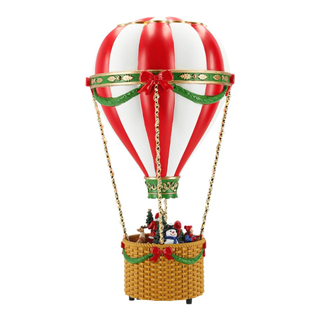 Carillon Mongolfiera Con Babbo 22x22x42cm Multicolor