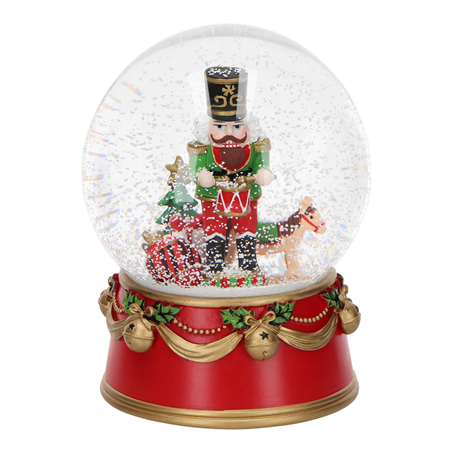 Carillon Boule Vetro Schiaccianoci 12x12x15,8 Red Gold