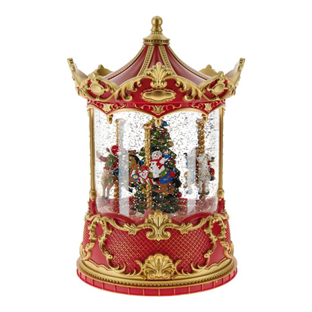 Carillon Giostra Water Spinning 13,6x13,6x21c Red Gold