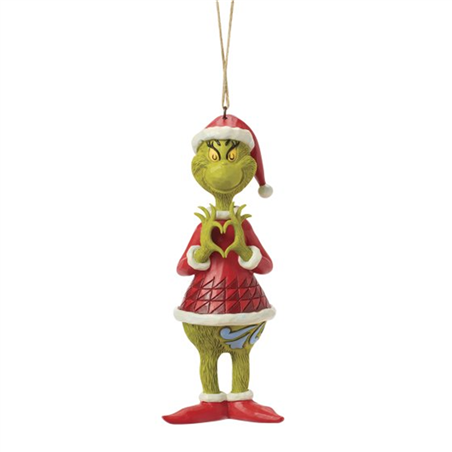 Ornamento Grinch Jimshore Grinch Heart Hands H/o