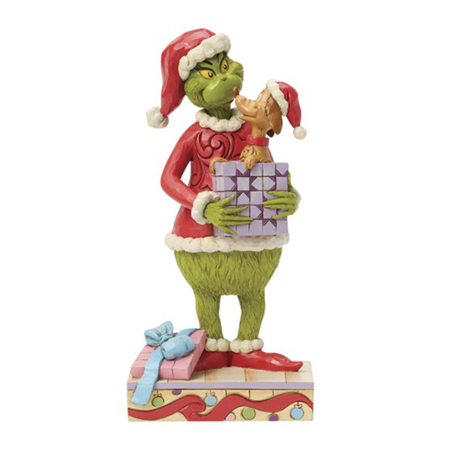 Statuina Grinch  Jimshore Grinch Holding Gift