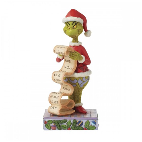 Statuina Grinch  Jimshore Grinch Naughty/nice List