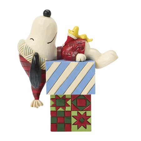 Statuina Snoopy Peanuts Jimshore Snoopy And Woodstock