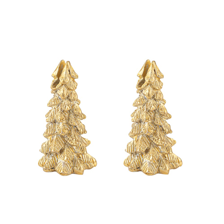 Segnaposto Resina Albero Gold 7x3.5cm 2pz