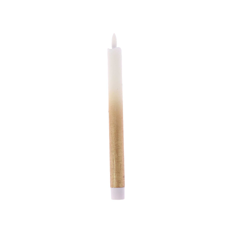 Candela Led Cilindrica D2xh24,5cm White Gold A Batteria