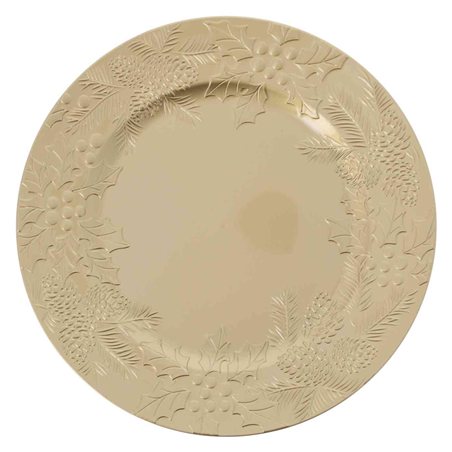 Sottopiatto Riutilizzabile Agrifoglio D33cm Gold