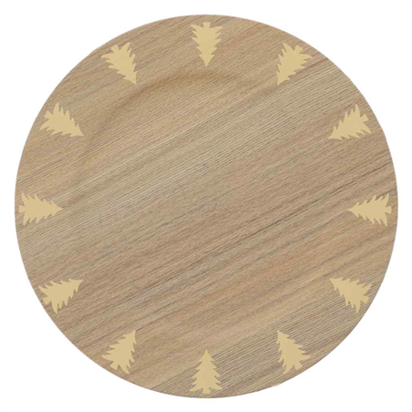 Sottopiatto Riutilizzabile Effetto Legno D33c Natural Gold