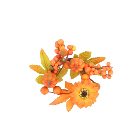 Portatovagliolo Zucca Girasole Bacche D12cm Orange