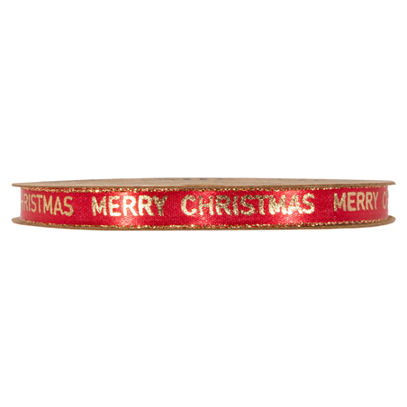 Nastro Merry Christmas Mm10x20mt Red
