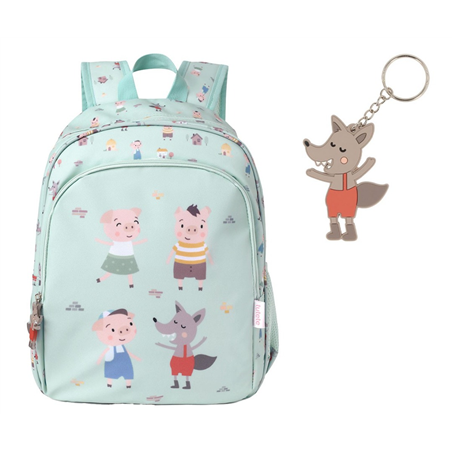 Zaino Medio  Rpet H38x27x12,5cm Portach I Tre Porcellini