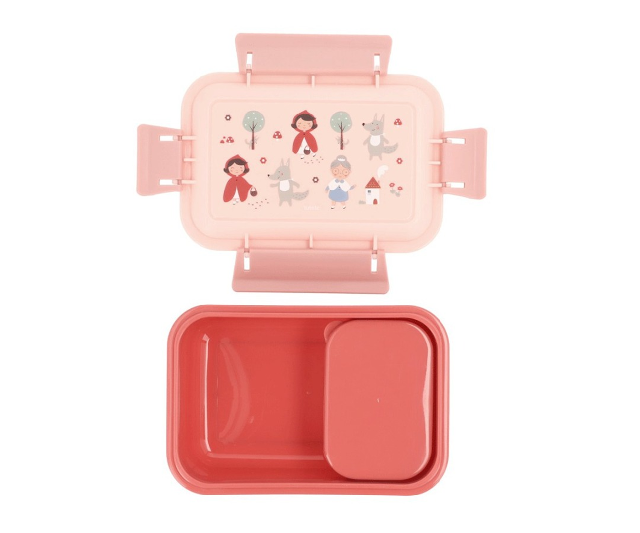 Bento Box 18x12x7cm 900ml 100%bpa Free Cappuccetto Rosso — immagine 2
