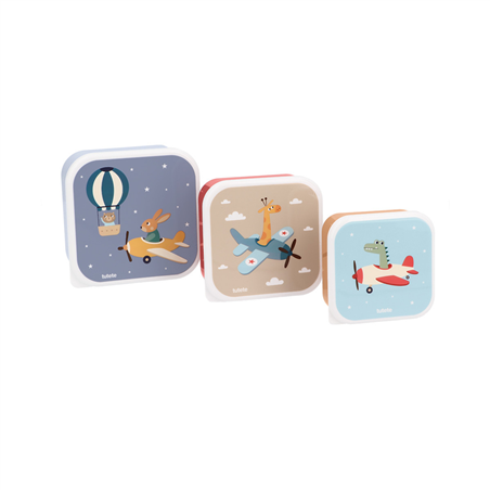 3 Scatoline Snack 3 Misure  500ml   Planes