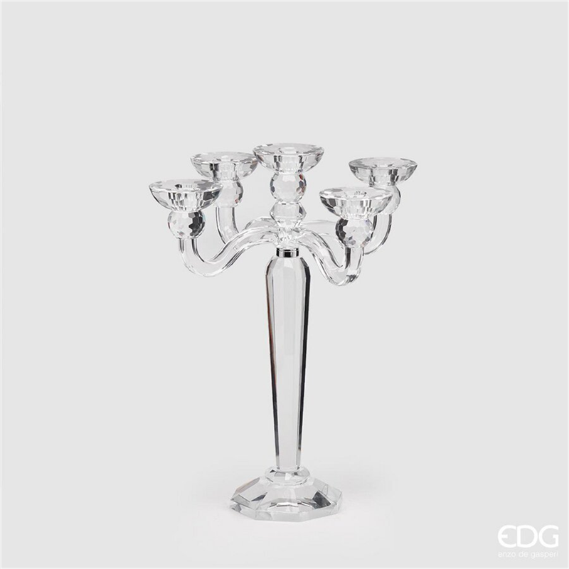 Portacandela Crystal X5 H39cm D30cm — immagine 3
