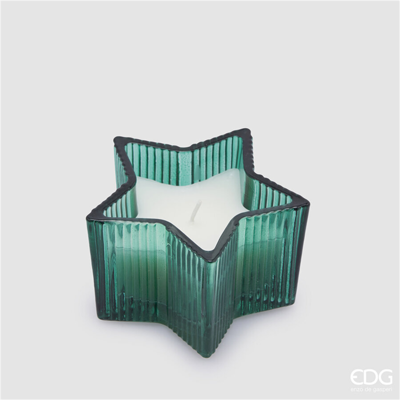 Candela Stella H6.5cm D10.5cm Verde — immagine 2