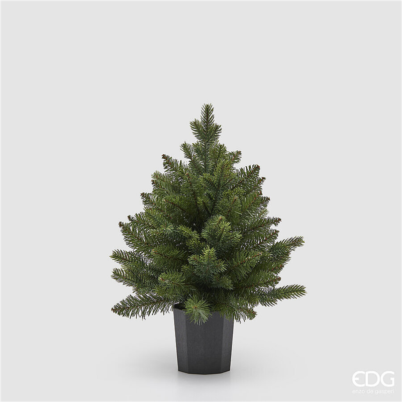 Albero Pino Argentato Con Vaso H45cm — immagine 3