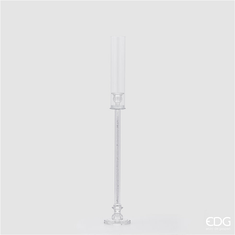 Portacandela Crystal Cilindro H79cm D10cm Trasparente — immagine 2
