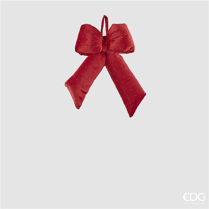 Fiocco Velluto Con Strass  H30cm D20cm Red — immagine 2
