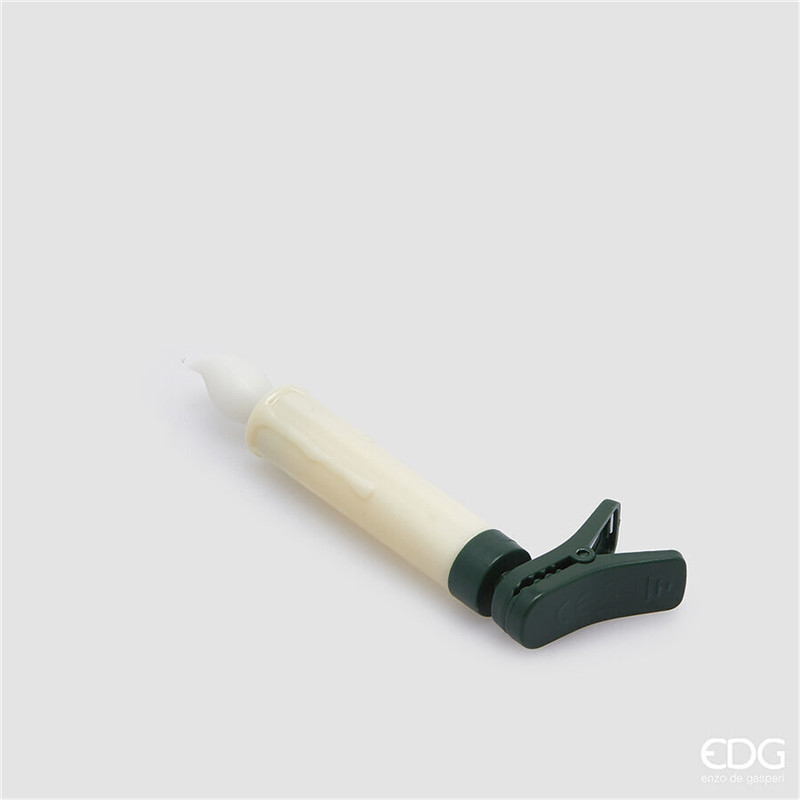 Catena 10 Luci Led Candela A Batteria Interno Ivory — immagine 2