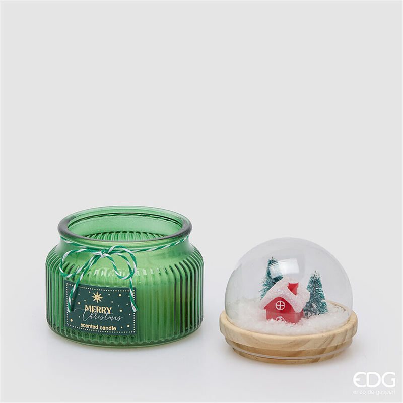 Candela Vetro Cupola Profumata H12,5cm D10cm Cardamon Snaps — immagine 2