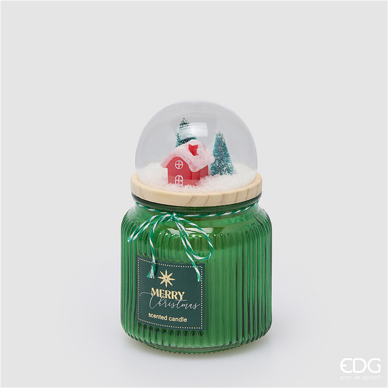 Candela Vetro Cupola Profumata H15cm D10cm Cardamon Snaps — immagine 2