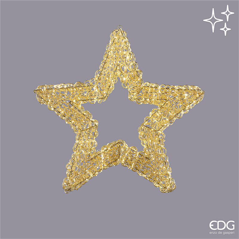 Ornamento Stella Curly D78cm 960microled Gold Interno/esterno — immagine 2