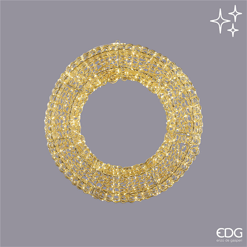 Corona Curly D70cm 960microled Gold Gold Interno/esterno — immagine 2