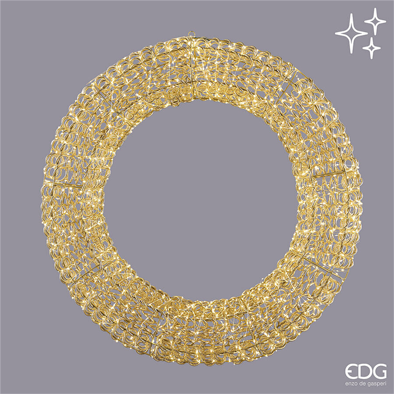Corona Curly D90cm 1440microled Gold Gold Interno/esterno — immagine 2