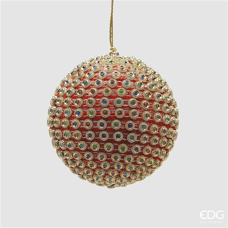 Sfera D10cm Infinity Strass Red Mix — immagine 2