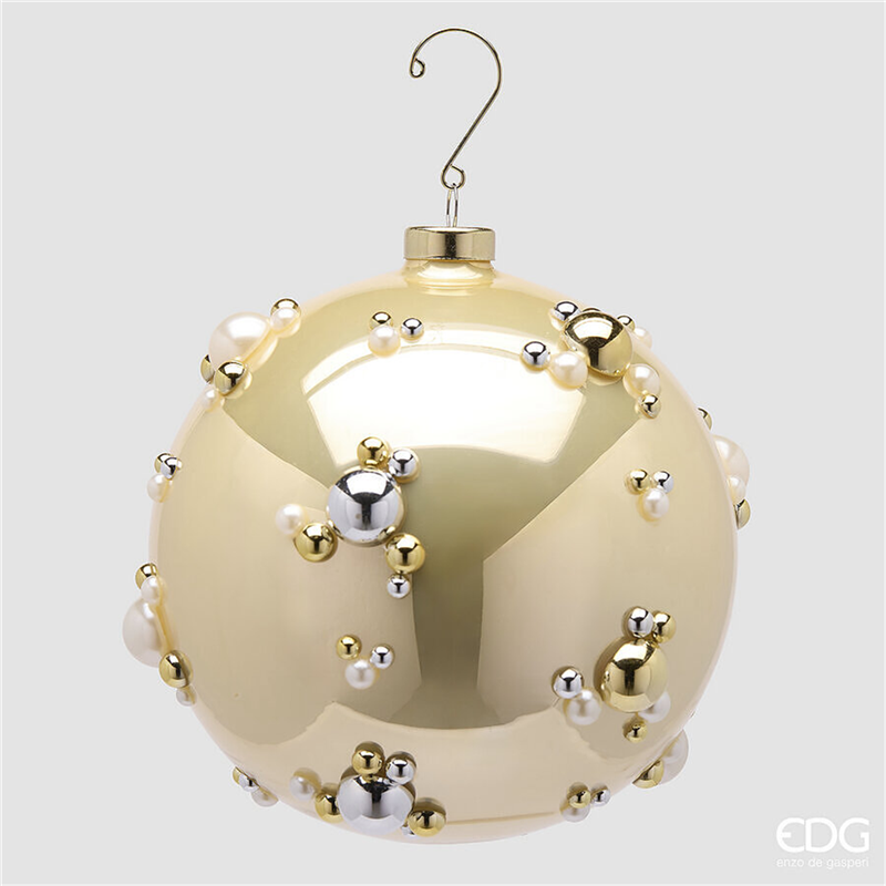 Sfera Vetro D15cm Bolle Light Gold — immagine 2
