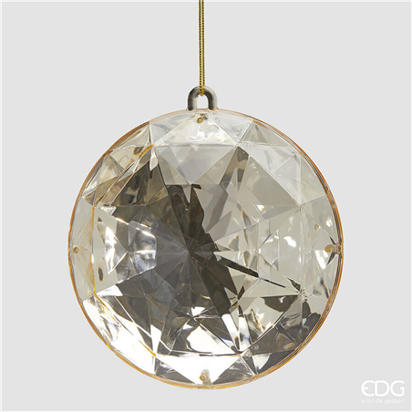 Ornamento Pvc Diamante H8,5cm D16cm Champagne