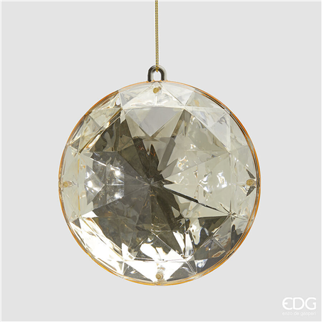 Ornamento Pvc Diamante H6,5cm D12,5cm Champagne